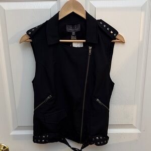 PJK Patterson J. Kincaid Flynn Sleeveless Studded Vest Black